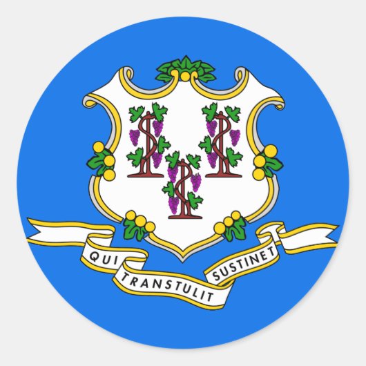 Vlag verbindingsstaat ronde sticker (Voorkant)