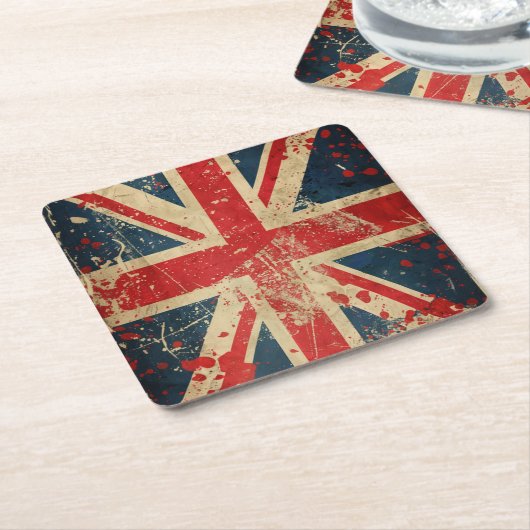 vlag Verenigd Koninkrijk Kartonnen Onderzetters (Schuin)