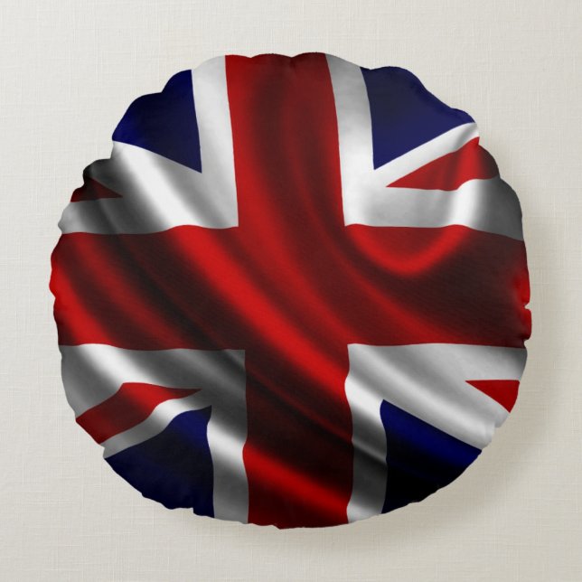 Vlag Verenigd Koninkrijk Rond Kussen (Voorkant)