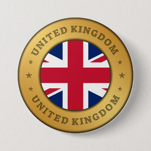Vlag Verenigd Koninkrijk Ronde Button 7,6 Cm