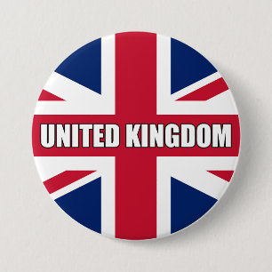 Vlag Verenigd Koninkrijk Ronde Button 7,6 Cm