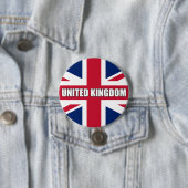 Vlag Verenigd Koninkrijk Ronde Button 7,6 Cm (In situ)