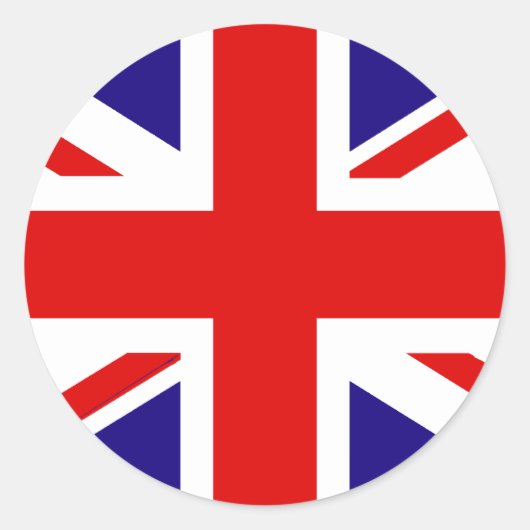 vlag Verenigd Koninkrijk Ronde Sticker (Voorkant)