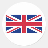 Vlag Verenigd Koninkrijk Ronde Sticker (Voorkant)