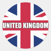 Vlag Verenigd Koninkrijk Ronde Sticker (Voorkant)