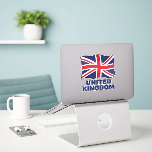 Vlag Verenigd Koninkrijk Sticker (Laptop op bureau)