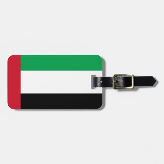 Vlag Verenigde Arabische Emiraten Bagagelabel (Voorkant horizontaal)
