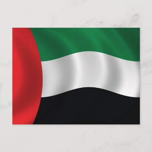 Vlag Verenigde Arabische Emiraten Briefkaart (Voorkant)