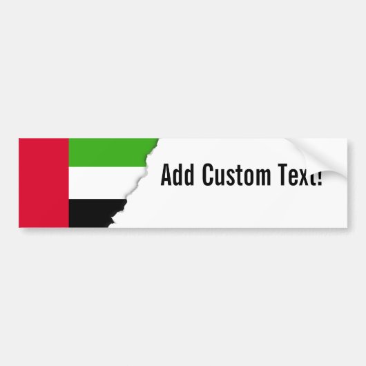 Vlag Verenigde Arabische Emiraten Bumpersticker (Voorkant)