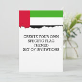 Vlag Verenigde Arabische Emiraten Kaart (Staand voorkant)