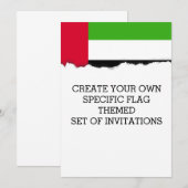 Vlag Verenigde Arabische Emiraten Kaart (Voorkant / Achterkant)