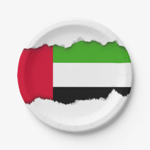 Vlag Verenigde Arabische Emiraten Papieren Bordje