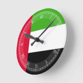 Vlag Verenigde Arabische Emiraten Ronde Klok (Hoek)