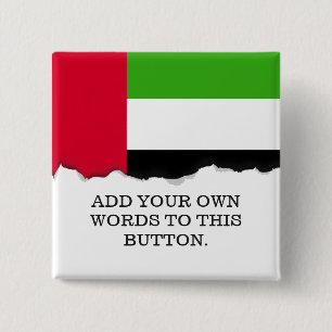 Vlag Verenigde Arabische Emiraten Vierkante Button 5,1 Cm
