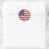 Vlag Verenigde Staten Amerika Ronde Sticker (Tas)