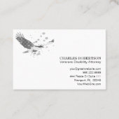 ** Vlag Verenigde Staten Amerikaanse Eagle Black W Visitekaartje (Achterkant)