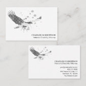 ** Vlag Verenigde Staten Amerikaanse Eagle Black W Visitekaartje (Voorkant / Achterkant)