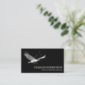 *~* Vlag Verenigde Staten Amerikaanse Eagle Gray G Visitekaartje (Staand voorkant)