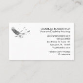 *~* Vlag Verenigde Staten Amerikaanse Eagle Gray G Visitekaartje (Achterkant)