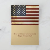  Vlag Verenigde Staten Happy Veteran Day Bedankkaart (Binnen)