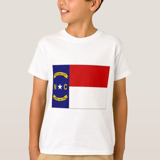 Vlag Verenigde Staten North Carolina T-shirt (Voorkant)