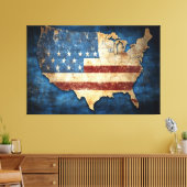 Vlag Verenigde Staten van Amerika Canvas Print Afb (Insitu (Woonkamer))