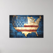 Vlag Verenigde Staten van Amerika Canvas Print Afb (Voorkant)