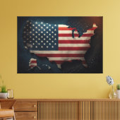 Vlag Verenigde Staten van Amerika Canvas Print Afb (Insitu (Woonkamer))