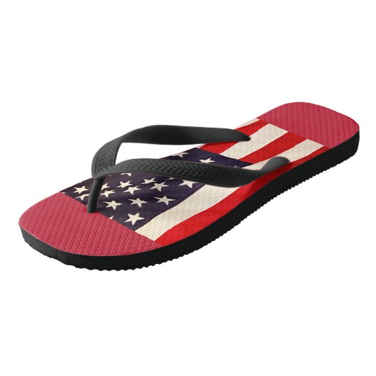 Vlag Verenigde Staten van Amerika Teenslippers (Schuin)