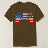 Vlag videospelcontroller 4 juli P T-shirt (Design voorkant)
