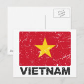  vlag Vietnam Briefkaart (Voorkant / Achterkant)
