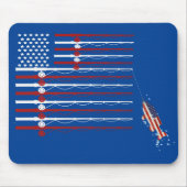 Vlag Vist poten met vis Muismat (Voorkant)