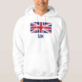  vlag vlag vlag (blauwe tekst van het VK) Hoodie (Voorkant)