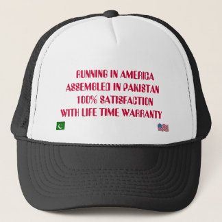VLAG, VLAGUS,     RUNNING IN AMERIKA, VERGADERD .. TRUCKER PET