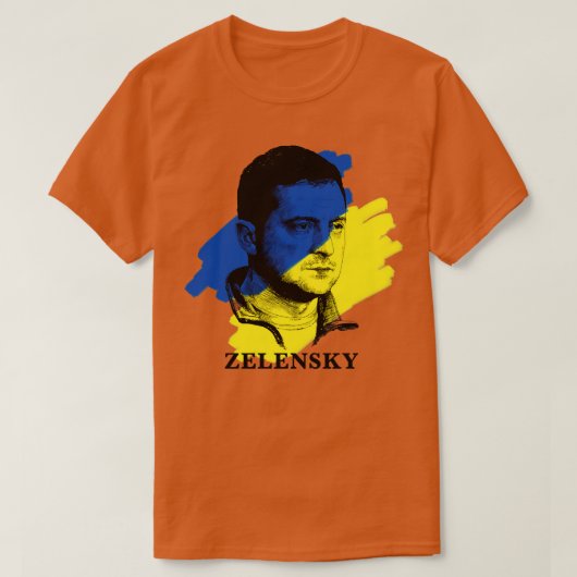 Vlag Volodymyr Zelensky Ukraine T-shirt (Design voorkant)
