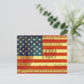 Vlag voor 100 dollar briefkaart (Staand voorkant)