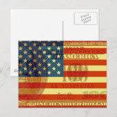 Vlag voor 100 dollar briefkaart (Voorkant / Achterkant)