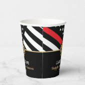 Vlag voor brandweerkorrelige partij Thin Red Line Papieren Bekers (Rechts)