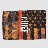 Vlag voor brandweerkorter golfhanddoek (Horizontaal)