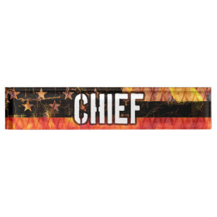 Vlag voor brandweerkorter naambordje