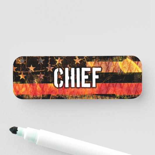 Vlag voor brandweerkorter naamplaatje (In situ)