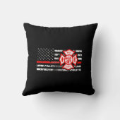 Vlag voor brandweerlieden en Florian Cross Kussen (Achterkant)