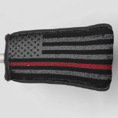 Vlag voor brandweerlieden van de Amerikaanse Thin  Golfheadcover (Voorkant)