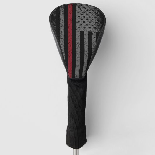 Vlag voor brandweerlieden van de Amerikaanse Thin  Golfheadcover (Voorkant)