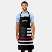 Vlag voor brandweerlieden van de Amerikaanse Thin Schort (Gedragen)