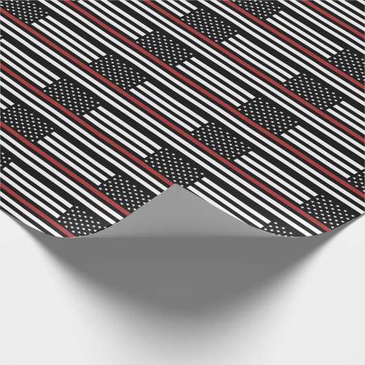 Vlag voor brandweerlieden van de Amerikaanse vlag  Cadeaupapier (Hoek)