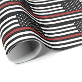 Vlag voor brandweerlieden van de Amerikaanse vlag  Cadeaupapier (Rol Hoek)