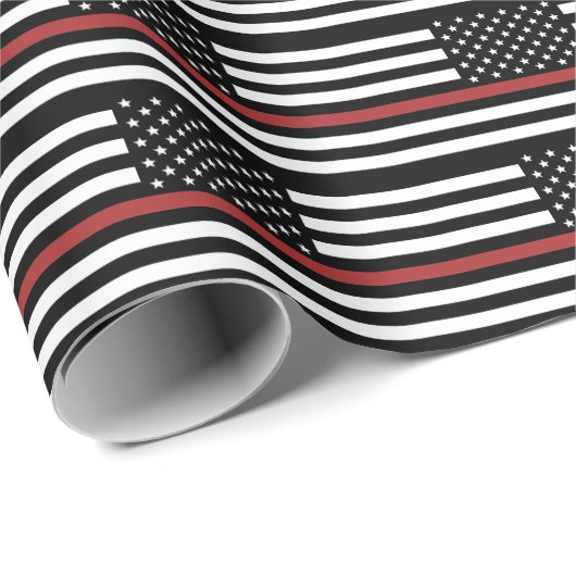 Vlag voor brandweerlieden van de Amerikaanse vlag  Cadeaupapier (Rol Hoek)