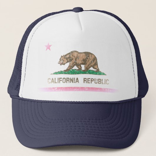 vlag voor Californië Trucker Pet (Voorkant)
