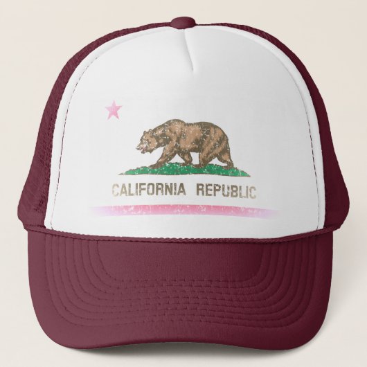  vlag voor Californië Trucker Pet (Voorkant)